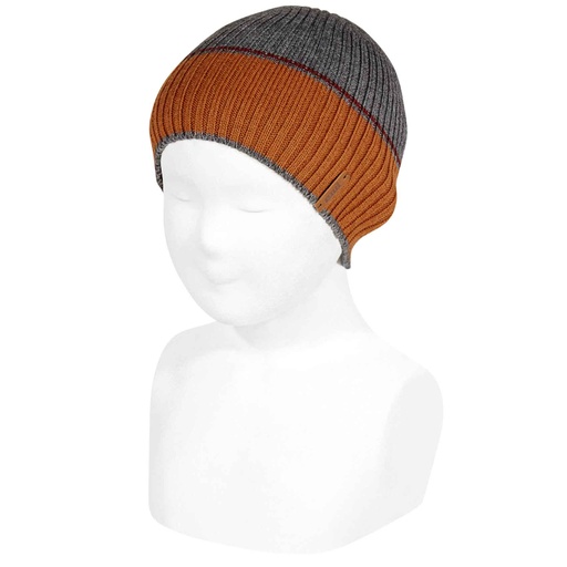 Merino Wool Color Block Hat