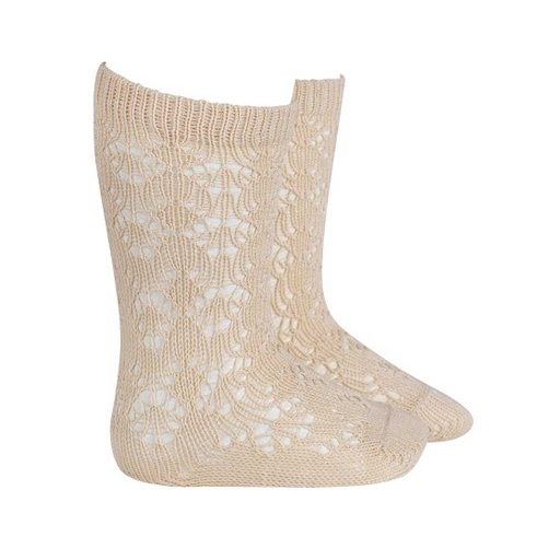 Patterned Crochet Knee Sock
