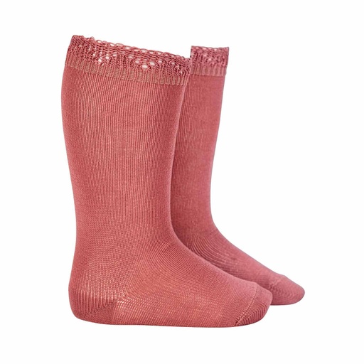 Knee Sock W/ Crochet Lace