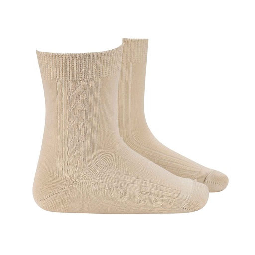 Silky Cotton Cable Design Sock