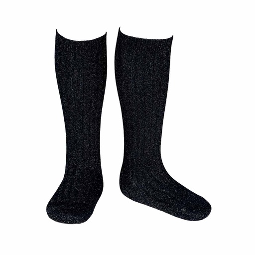 Lurex Ribbed Knee Sock