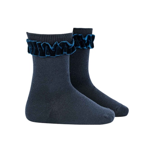 Sock W/ Velvet Ruffle