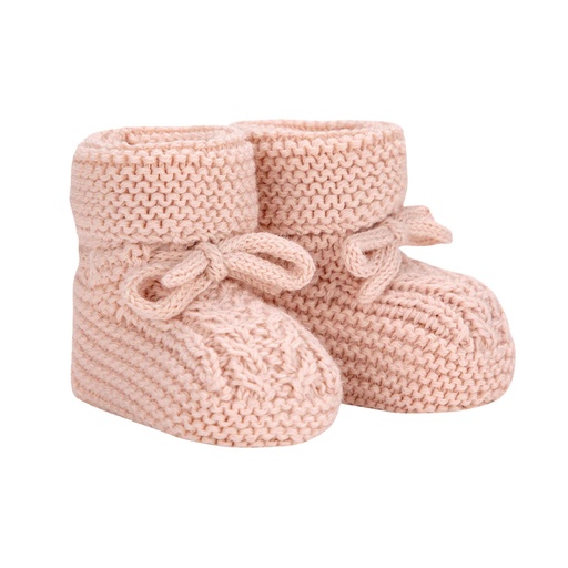 Aran stitch baby bootie