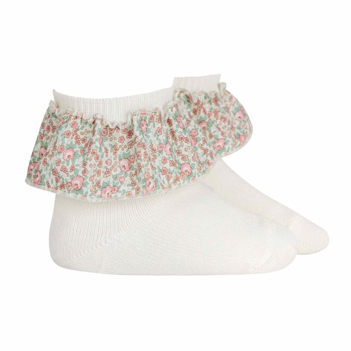 Sock W/ Liberty Print Ruffle